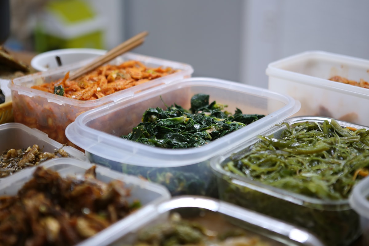 Fresh vegetables and balanced meal preparation